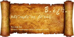 Bányász Ábel névjegykártya