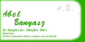 abel banyasz business card